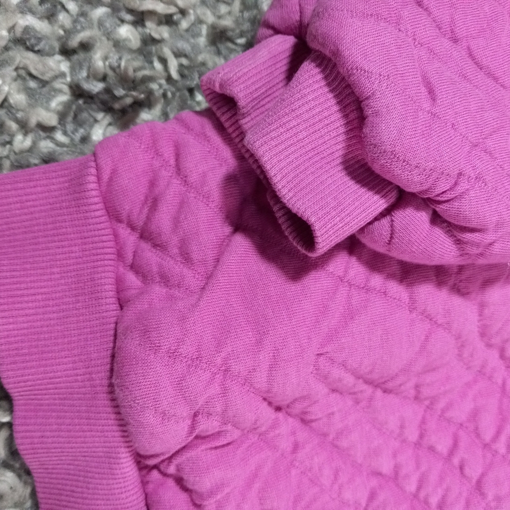 Kids Zara Pink Quilted Sweatshirt Size 4-5 Girl - Picture 5 of 8